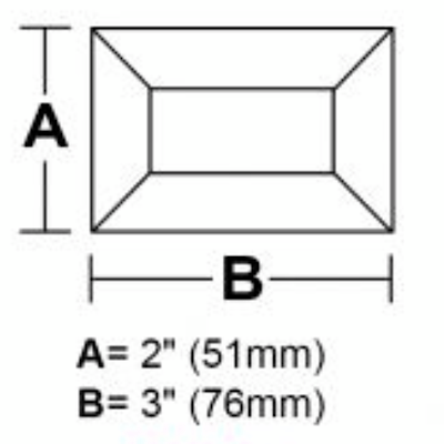 2 x 3 rectangle bevel