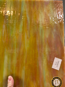 WI35D wissmach pink, yellow, blue, white opal 8 x 14
