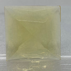 SALE:  35mm square yellow faceted jewel