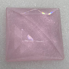 Load image into Gallery viewer, SALE:  35mm square pink faceted jewel