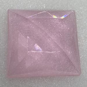 SALE:  35mm square pink faceted jewel