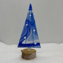 Load image into Gallery viewer, Blue &amp; white swirl Christmas trees