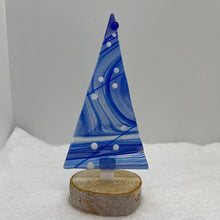 Load image into Gallery viewer, Blue &amp; white swirl Christmas trees