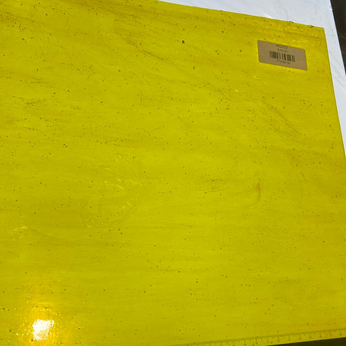 AG202 artisan glass yellow cathedral 12 x 15