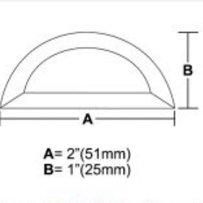 2 x 1 half circle bevel