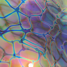 Load image into Gallery viewer, CBS dichroic: reptilian mixture on 0.040 float glass, quarter sheet