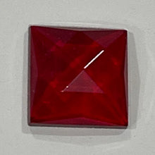 Load image into Gallery viewer, SALE:  18mm square dark red faceted jewel