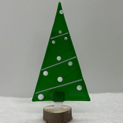 Green aventurine swirl Christmas trees