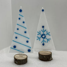 Load image into Gallery viewer, White and aqua Christmas trees