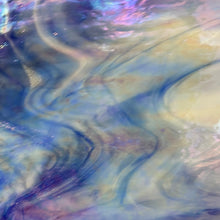 Load image into Gallery viewer, WIWO118IR wissmach cobalt blue, white wispy iridescent 10 x 16.5