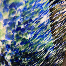 Load image into Gallery viewer, FRE G-293 Fremont clear with green, blue &amp; white, approx 10 x 10