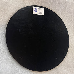 pre-cut circle: black 8" diameter 96 COE