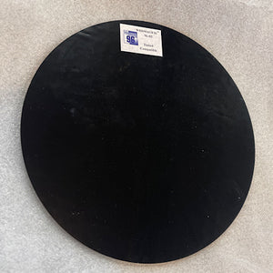 black pre-cut circle, 8" diameter 96 COE