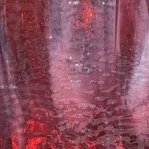 B333421 BE cranberry pink, gold purple & white soft ripple 90 COE