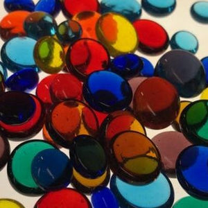 SALE:   Glass nuggets large & XL in rainbow assortment, 8 oz
