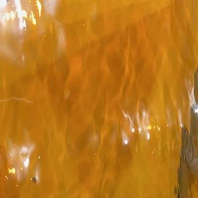 O1108W oceeanside medium amber waterglass 96 COE 11 x 16