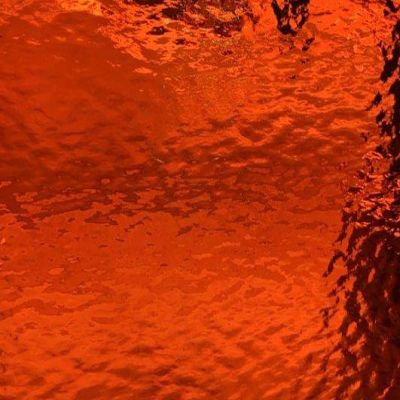O171RR oceanside orange rough rolled 96 COE 12 x12