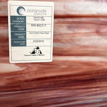 Load image into Gallery viewer, O60585CCF oceanside sierra red pearl opal 96 COE 8 x 12