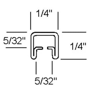 zinc came 1/4" border (U shaped) 3 foot long piece